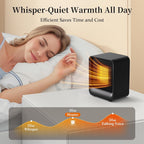 LERAT 500W Mini Space Heater – 2-Second Fast Heating, Auto Shut-Off, Compact Ceramic Desk Heater