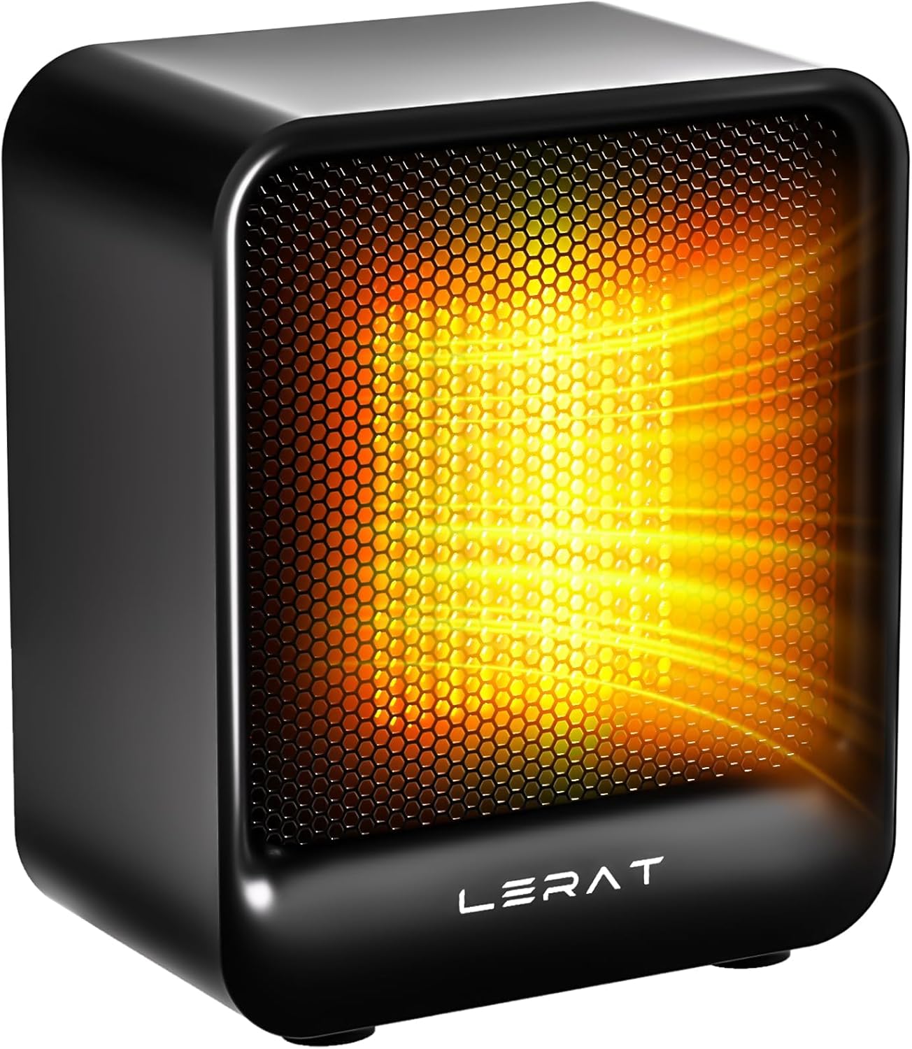 LERAT 500W Mini Space Heater – 2-Second Fast Heating, Auto Shut-Off, Compact Ceramic Desk Heater