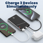 Aaoyun 10000mAh 22.5W PD Fast Charging Power Bank – Built-in USB-C Cable, Aerospace Metal, Slim & Unbreakable