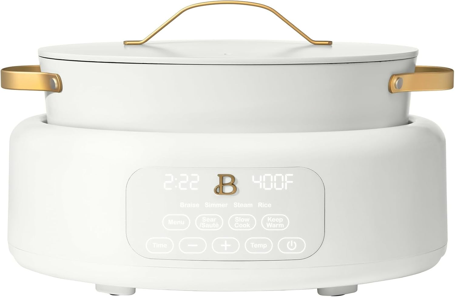 Beautiful 10-in-1 6-Qt Electric Multi-Cooker – White Icing by Drew Barrymore