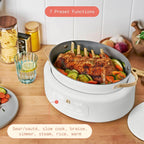 Beautiful 10-in-1 6-Qt Electric Multi-Cooker – White Icing by Drew Barrymore