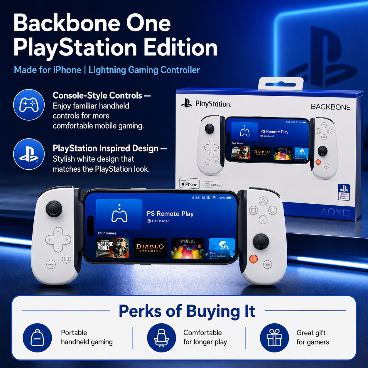 PlayStation Edition Backbone One 2nd Gen – iPhone Lightning Controller