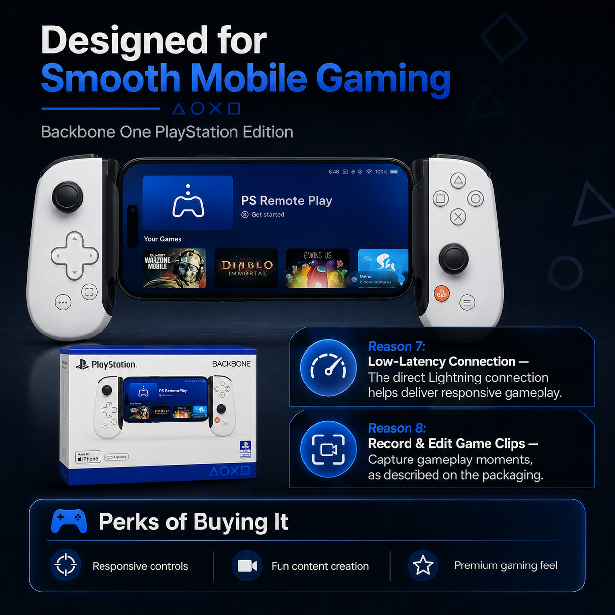 PlayStation Edition Backbone One 2nd Gen – iPhone Lightning Controller
