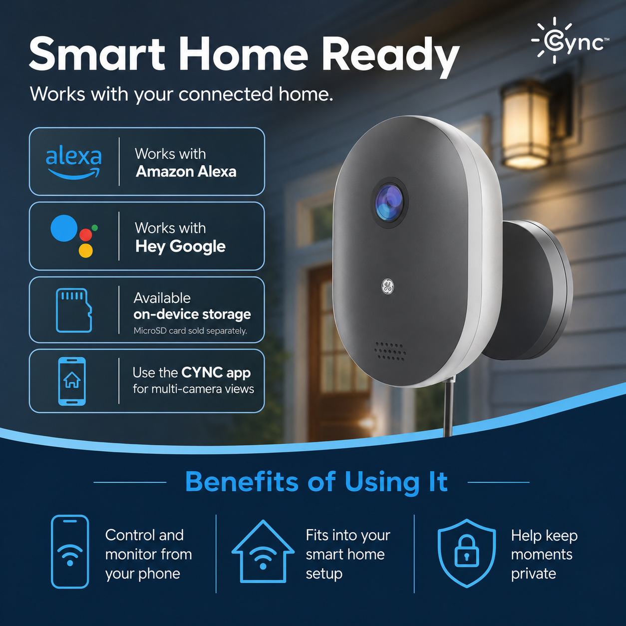 GE Cync Outdoor Wired Smart Camera