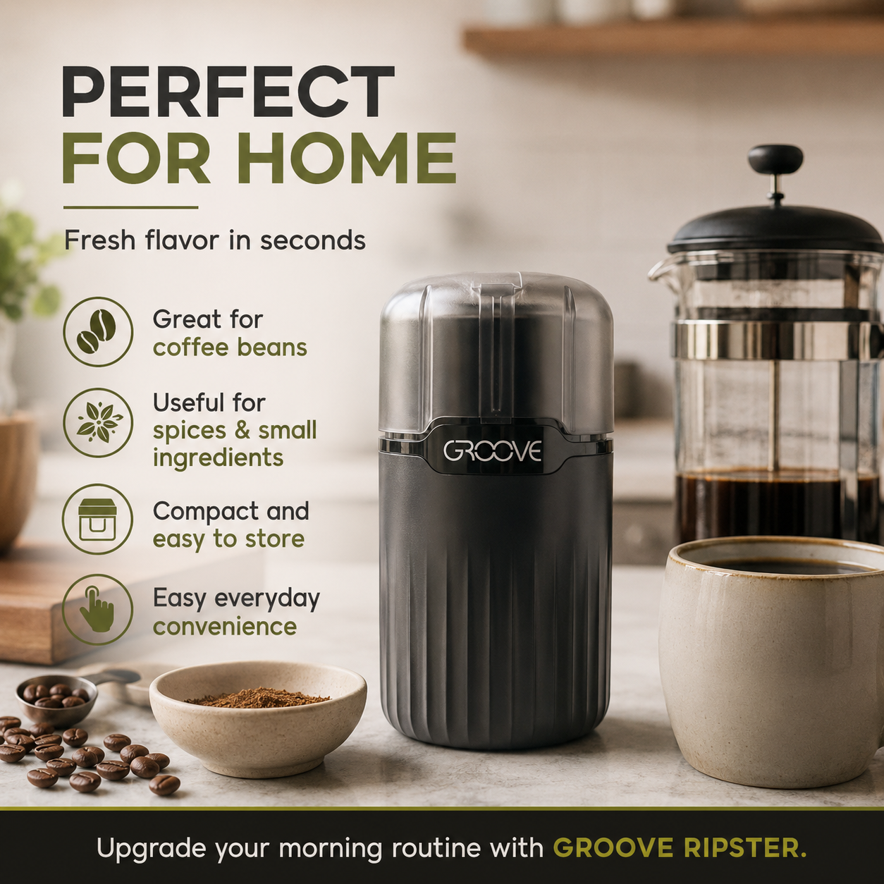 Groove Ripster Coffee and Spice Grinder