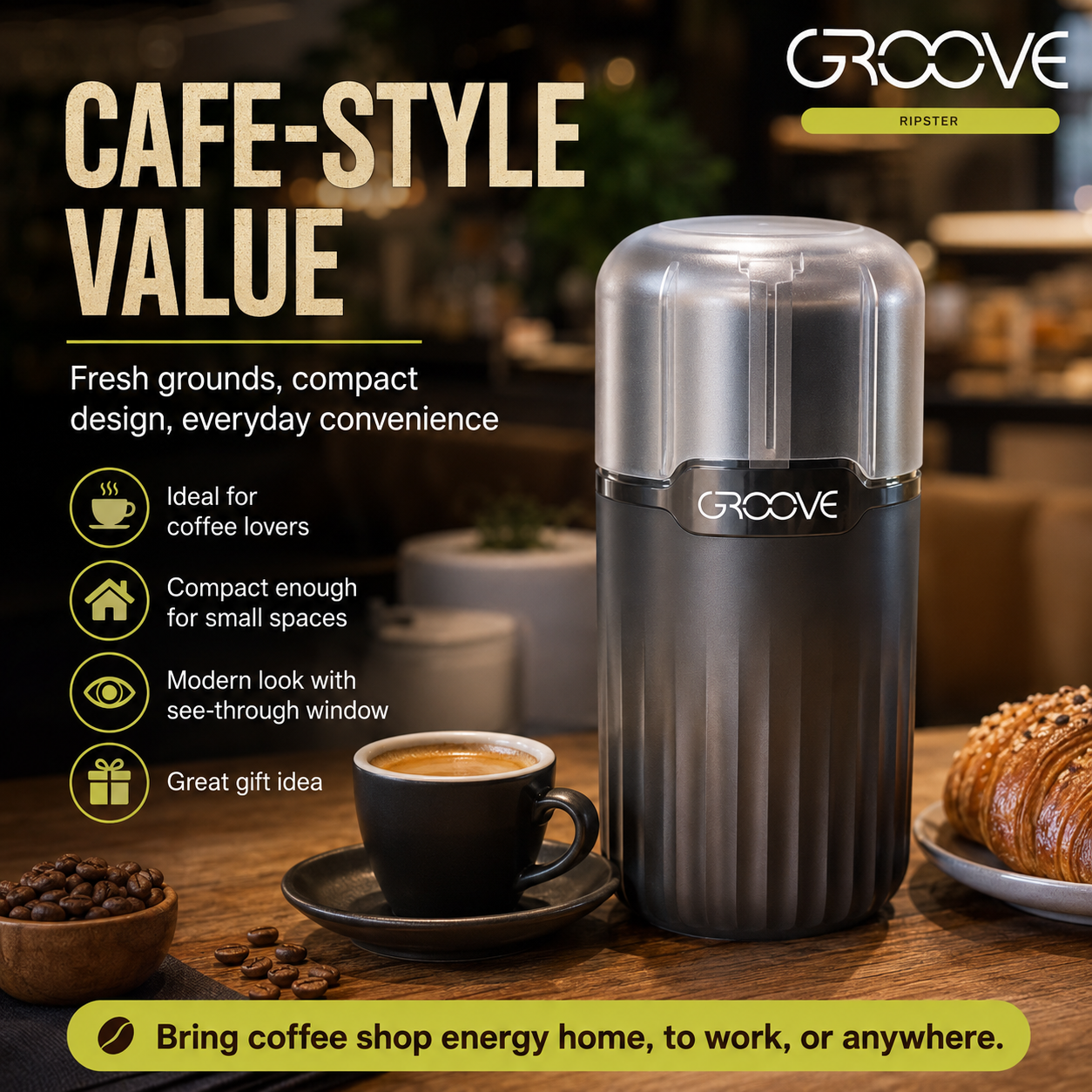 Groove Ripster Coffee and Spice Grinder