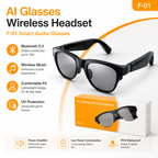AI Glasses Wireless Headset F-01