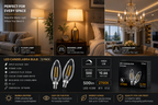 12-Pack LED Candelabra Bulbs B11 E12 Dimmable 500 Lumens 2700K Warm White