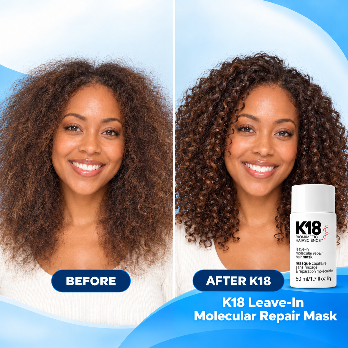 K18 Leave-In Molecular Repair Hair Mask, 50 mL