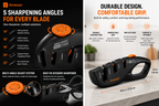 Amesser RM066 Knife Sharpener Adjustable 5-Angle Kitchen Knife & Scissors Sharpener