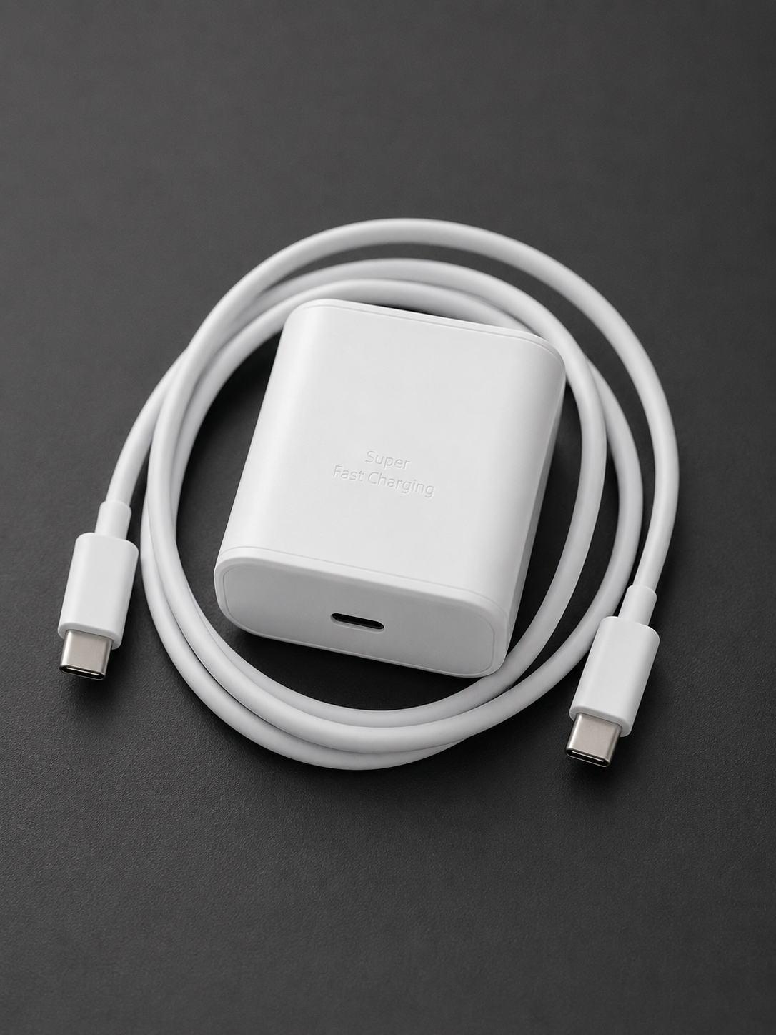 45W Super Fast Charging USB-C Wall Charger with 6ft USB-C Cable – Compact & Compatible