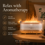 Sejoy Flame X1 Aromatherapy Diffuser 300mL Essential Oil Diffuser w/ LED Lights