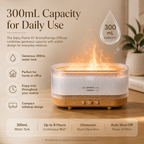 Sejoy Flame X1 Aromatherapy Diffuser 300mL Essential Oil Diffuser w/ LED Lights