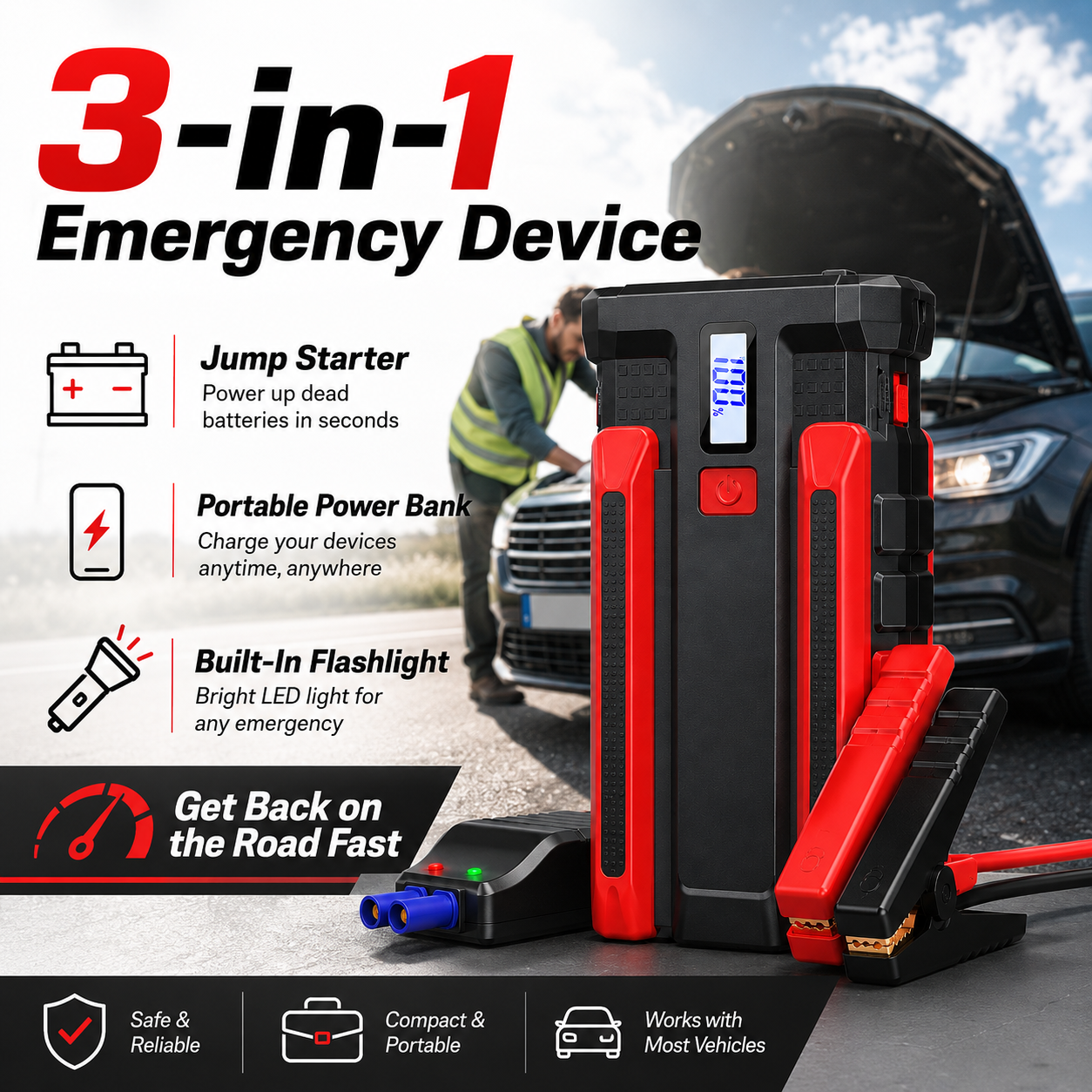 Portable Car Jump Starter Main image