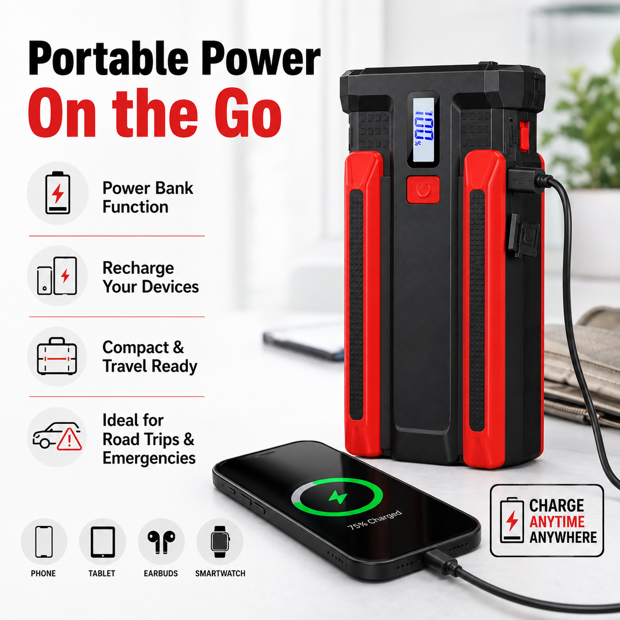 Portable Car Jump Starter Secondary image
