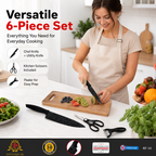 K10 6-Piece Marble-Coated Knife Set – Sharp, Stylish & Built for Everyday Cooking