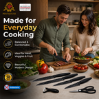 K10 6-Piece Marble-Coated Knife Set – Sharp, Stylish & Built for Everyday Cooking