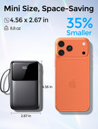 HELLEE 15000mAh Power Bank – 22.5W Fast Charging, 6 Outputs, Built-in Cables, LED Display, Slim Travel Battery Pack
