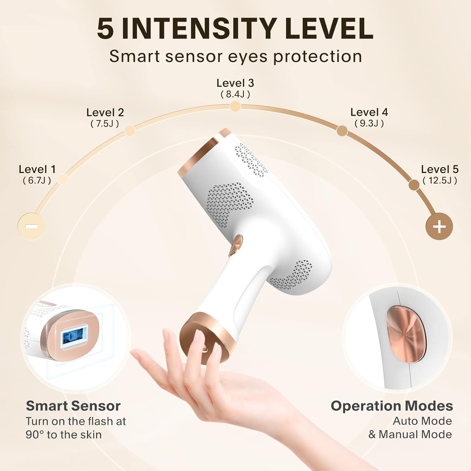 IPL Laser Hair Removal Device – Painless At-Home Hair Remover for Women & Men