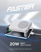 RORRY M3 10000mAh 3-in-1 MagSafe Wireless Power Bank – Fast Charging for iPhone, Apple Watch & AirPods