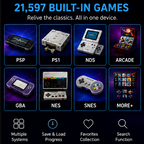 Retro Game SF3500 Handheld Console 21,597 Games 5” IPS FHD Screen Portable