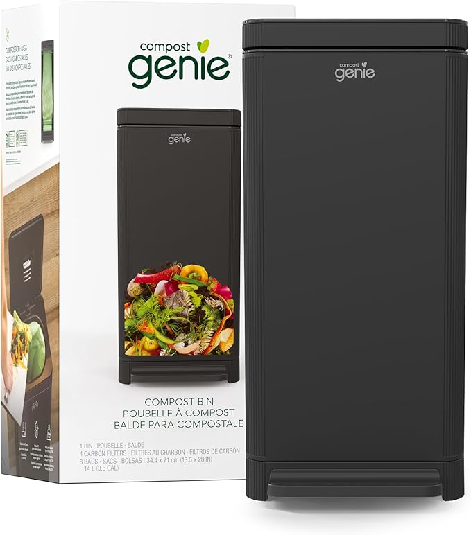 Compost Genie 3.6-Gallon Stainless Steel Kitchen Compost Bin Main image