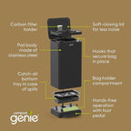 Compost Genie 3.6-Gallon Stainless Steel Kitchen Compost Bin