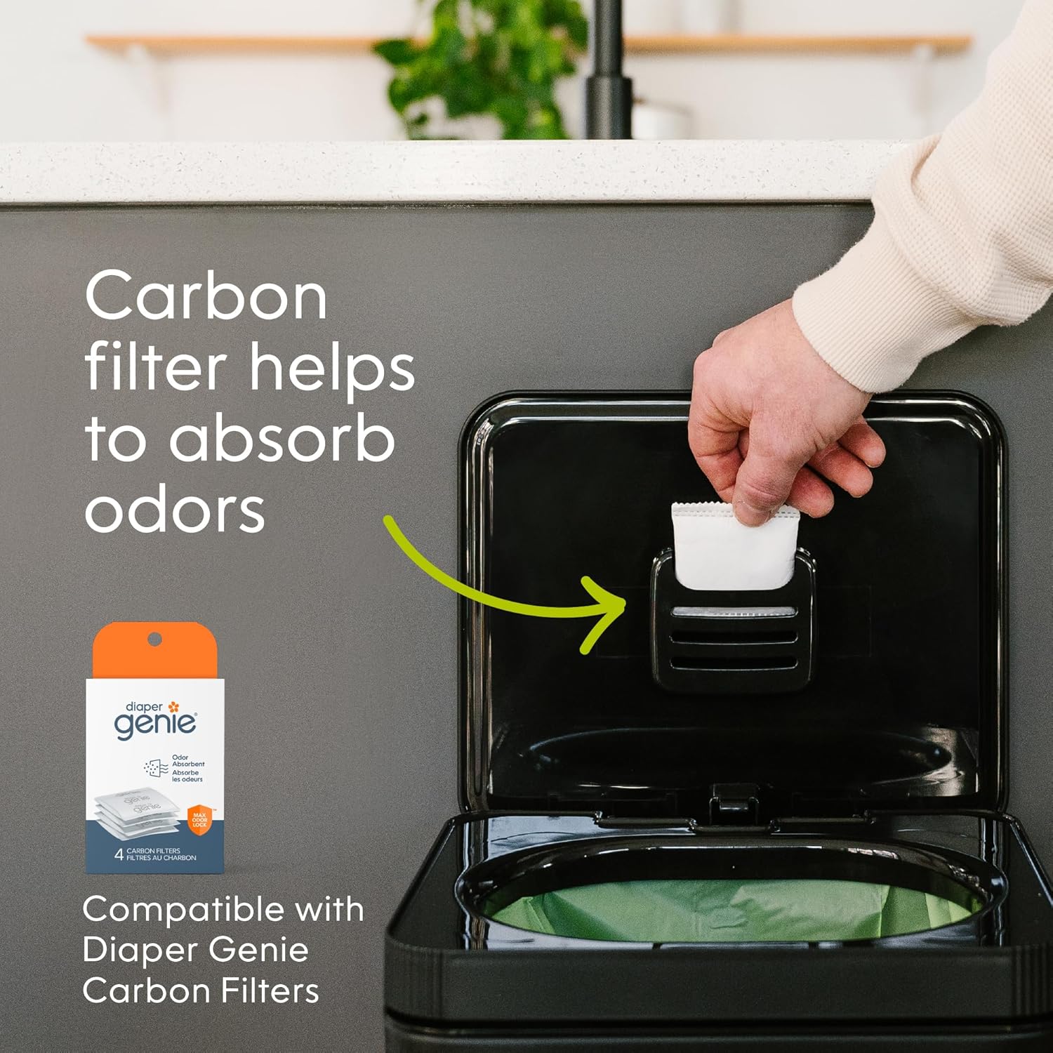 Compost Genie 3.6-Gallon Stainless Steel Kitchen Compost Bin