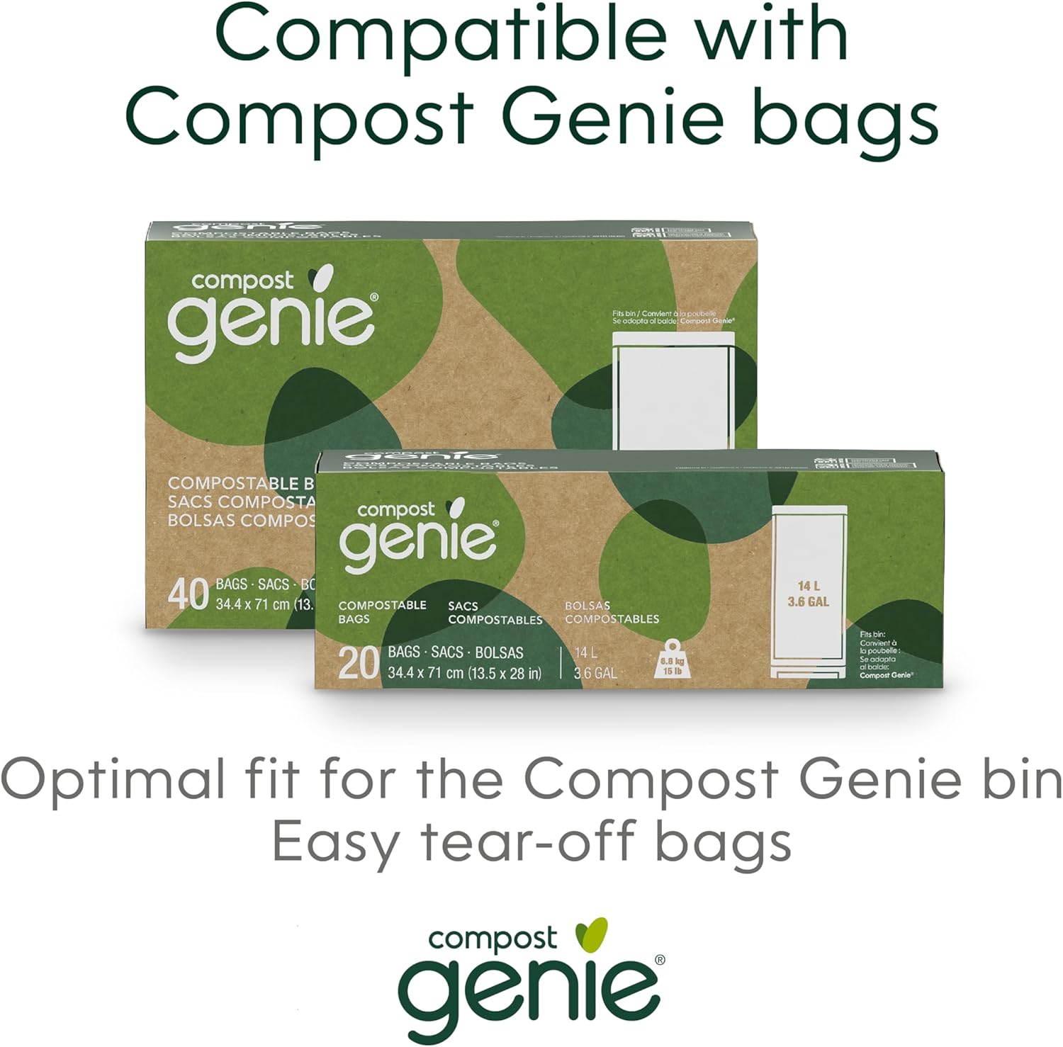 Compost Genie 3.6-Gallon Stainless Steel Kitchen Compost Bin