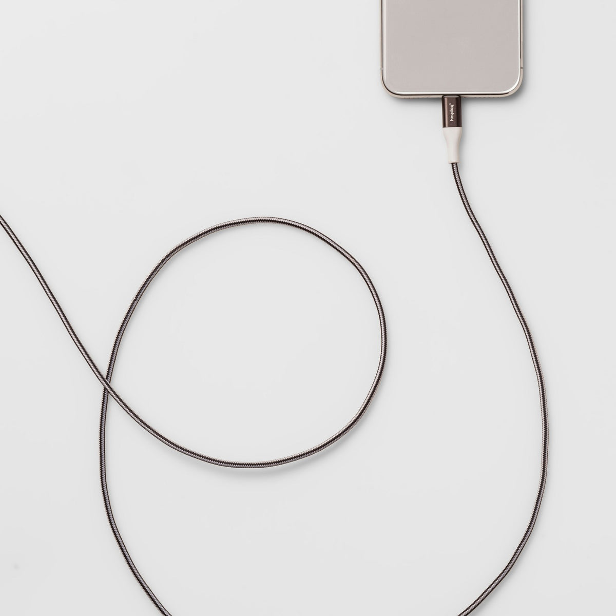 4' Lightning to USB-A Braided Cable - heyday™ Black/White/Gunmetal