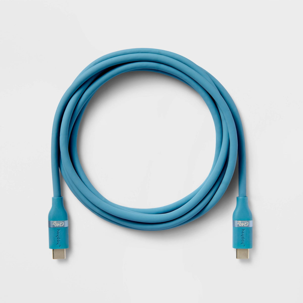 6' USB-C to USB-C Fast Charging Silicone Cable - heyday™ Bluebird