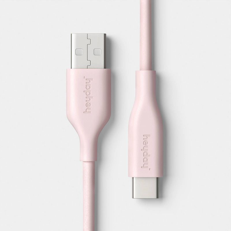6ft USB-A to USB-C Silicone Cable - heyday™ Cosmetic Pink