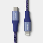 6ft USB-C to Lightning Braided Cable - heyday™ Future Dusk Dark Blue