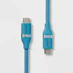 6' USB-C to USB-C Fast Charging Silicone Cable - heyday™ Bluebird