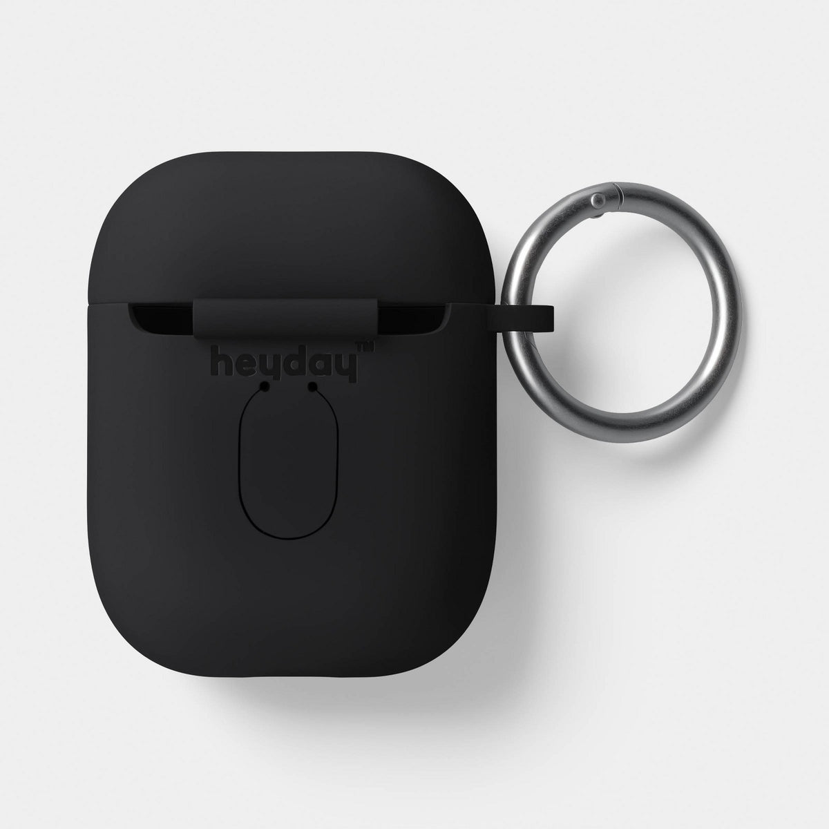 AirPods (1/2 generation) Silicone Case with Clip - heyday™ Black with Silver