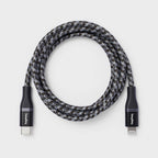 4' Lightning to USB-C Braided Cable - heyday™ Black