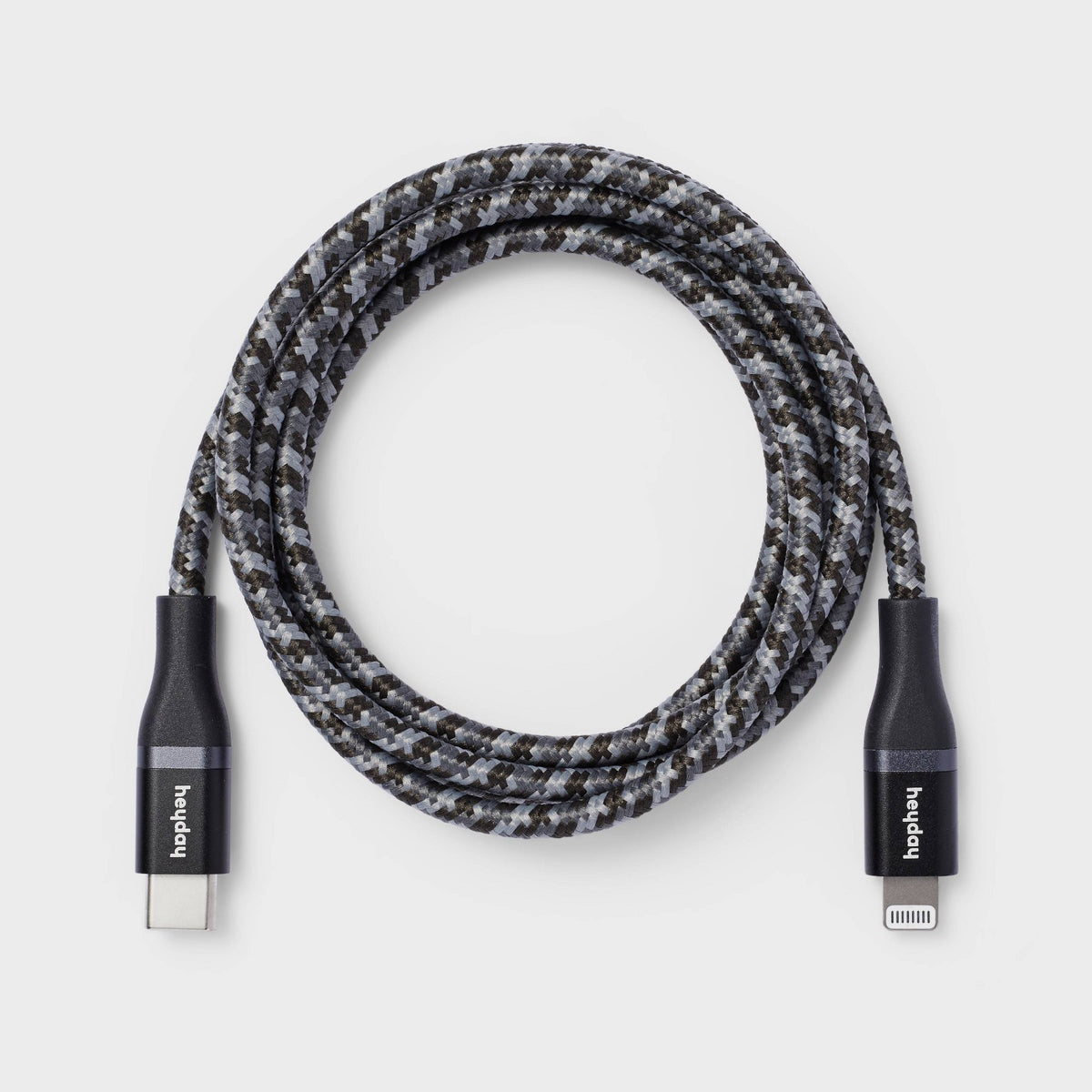4' Lightning to USB-C Braided Cable - heyday™ Black