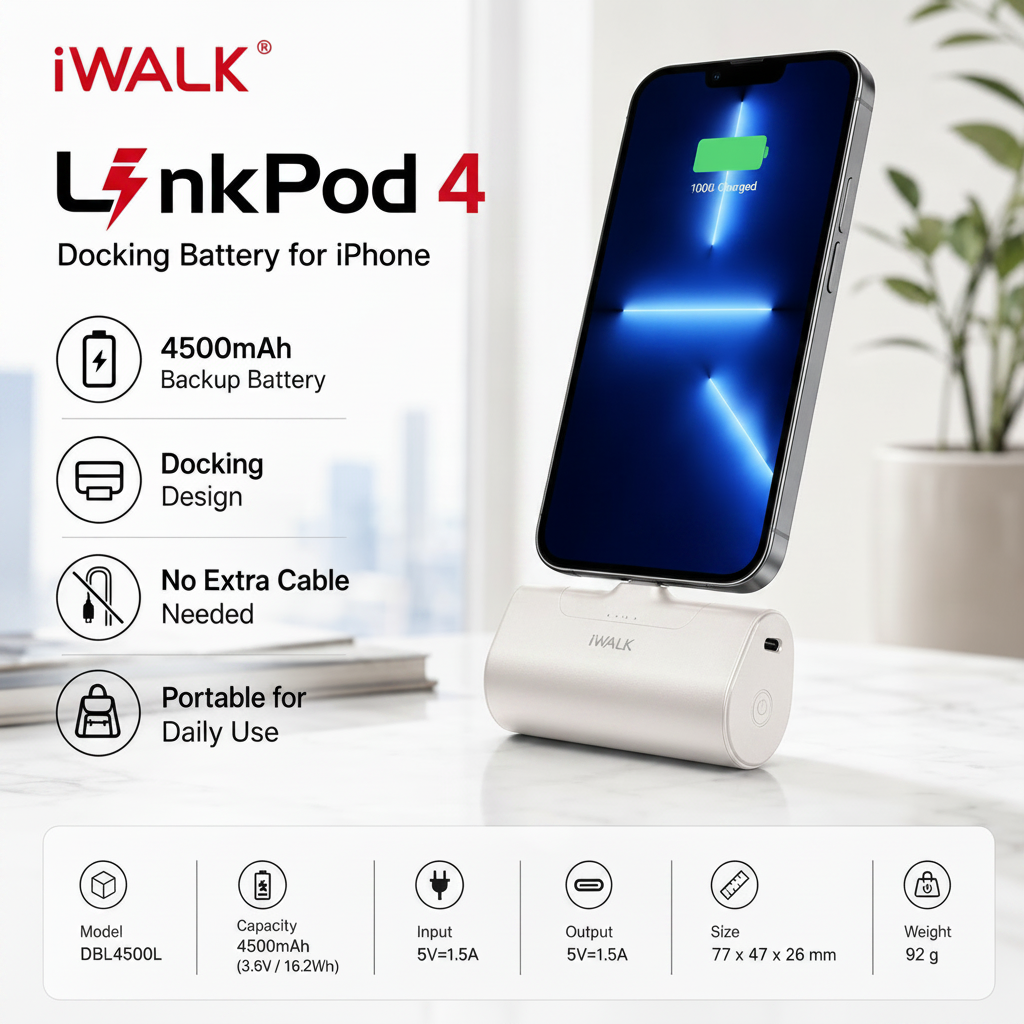 iWALK LinkPod 4 – 10-Pack White Lightning Chargers Imagen principal del producto
